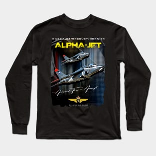 Alpha Jet Belgium Air Force Advanced Trainer Aircraft Long Sleeve T-Shirt